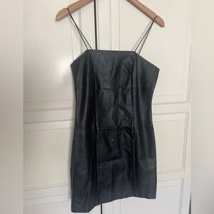 Wild Fable Black Faux Leather Dress Size Small Black